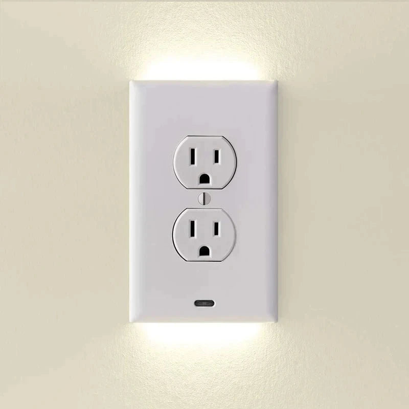 Outlet Cover with Integrated LED Night Light