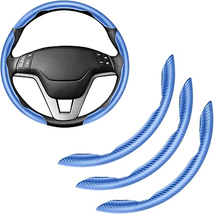 đ„LAST DAY 60% OFFđ„Carbon Fiber Silicone Anti-Slip Car Steering Wheel Cover Universal Fit