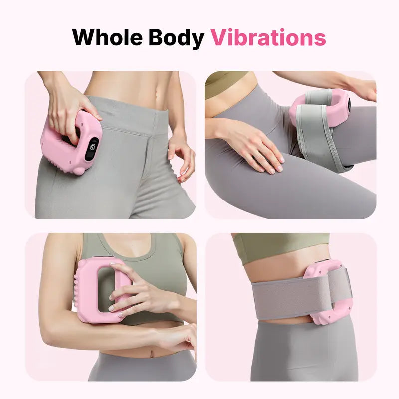 Portable Vibrations Cordless Vibration for Whole Body - 6 Speed Levels Neck & Shoulder Muscle Relief Deep Tissue Percussive Massager for Relaxation Pink & Gray Design