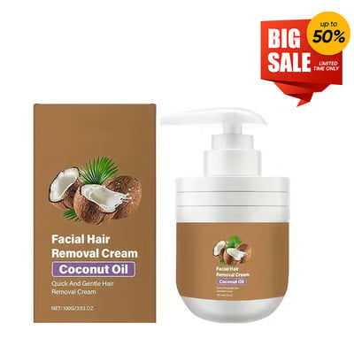 Gentle Coconut Oil Facial Hair Removal Cream