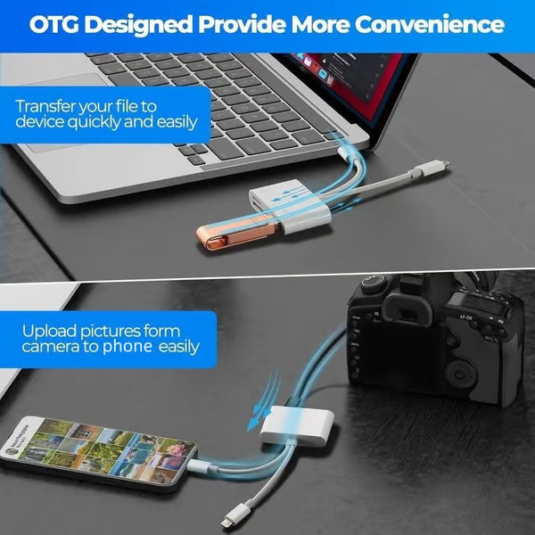 🏆Flash Sale⚡ 50K+ SOLD! Almost Gone-🔥3-in-1 USB-C Memory Card Reader