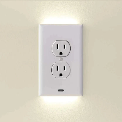 Outlet Cover with Integrated LED Night Light