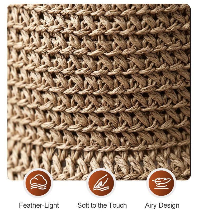 🌴Straw Hat with Retro Bow– Stylish Sun Protection Without the Heat