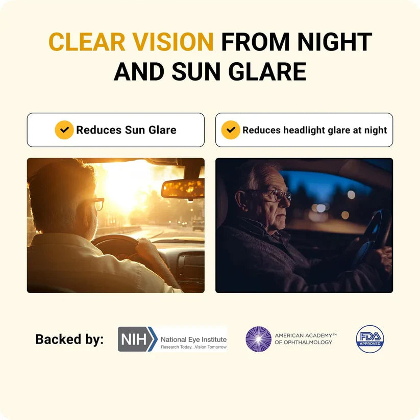 NESLEMY-Fit Over Night Driving Glasses with GlareCut Technology