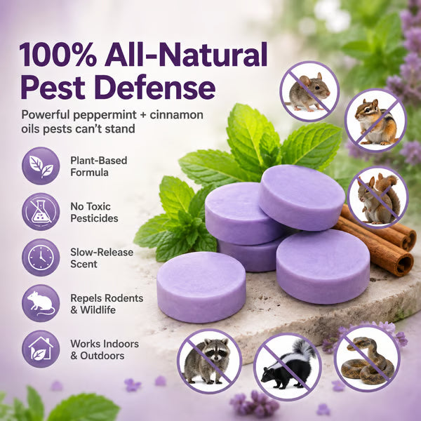 🔥Last Day 50% OFF🔥All-Natural Peppermint & Cinnamon Pest & Rodent Repellent Pucks