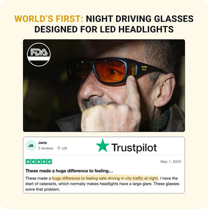 NESLEMY-Fit Over Night Driving Glasses with GlareCut Technology