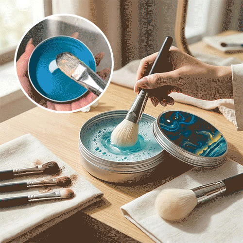 🧼Makeup Brush Cleaner Soap (with Free Silicone Cleaning Pad)🚫No More Gunky Brushes