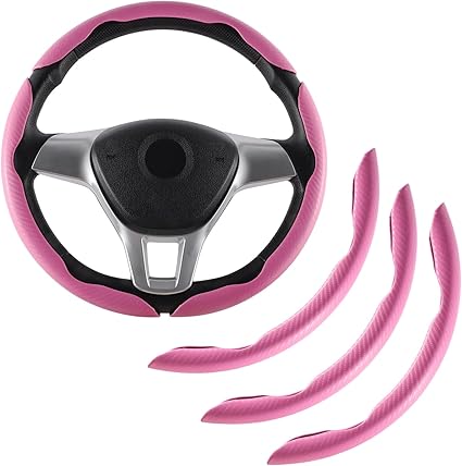 🔥LAST DAY 60% OFF🔥Carbon Fiber Silicone Anti-Slip Car Steering Wheel Cover Universal Fit