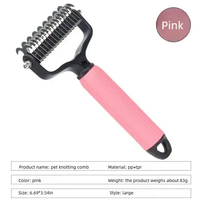 Pet Grooming Tool–Universal Double-Sided Detangling Comb for Dogs & Cats