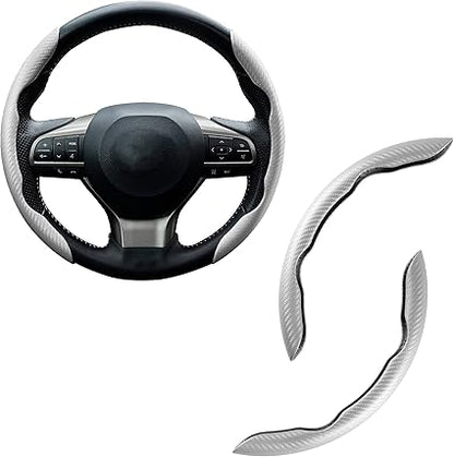 🔥LAST DAY 60% OFF🔥Carbon Fiber Silicone Anti-Slip Car Steering Wheel Cover Universal Fit