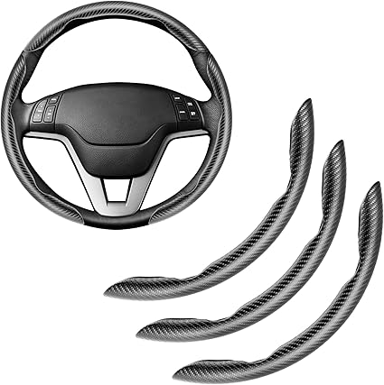 🔥LAST DAY 60% OFF🔥Carbon Fiber Silicone Anti-Slip Car Steering Wheel Cover Universal Fit