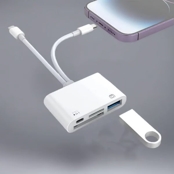 🏆Flash Sale⚡ 50K+ SOLD! Almost Gone-🔥3-in-1 USB-C Memory Card Reader