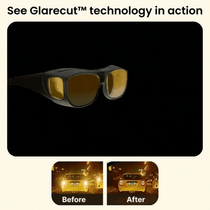 NESLEMY-Fit Over Night Driving Glasses with GlareCut Technology