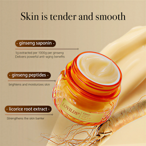 Premium Ginseng Cream: Firms, brightens, and smooths, delivering 10 times the anti-aging benefits. 30g.