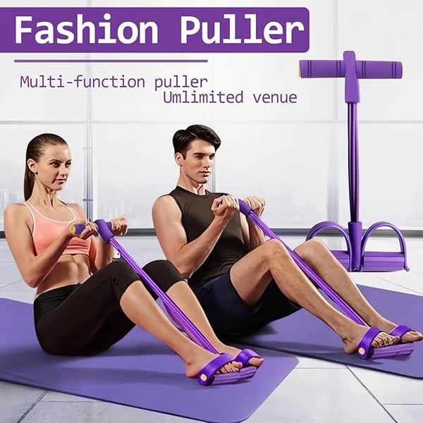 Multi-functional pedal resistance band trainer home workout