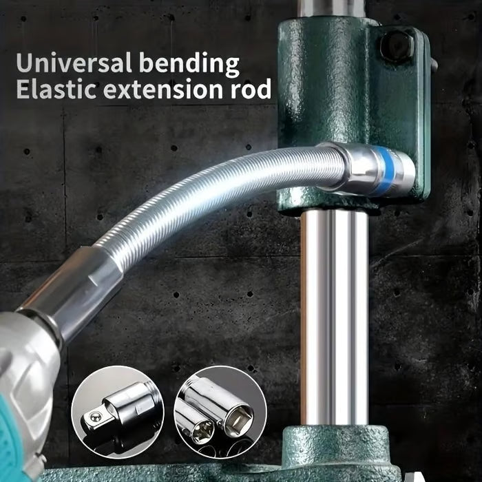🔥Last Day 50% OFF🔥2026 Hot Sale💖1/2 Inch 35cm Socket Ratchet Wrench Set - 3 Bendable Shafts, Wrench Extender Tool, Connecting Rod