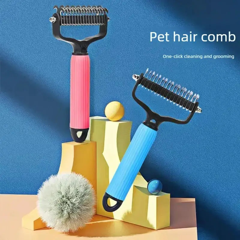 Pet Grooming Tool–Universal Double-Sided Detangling Comb for Dogs & Cats