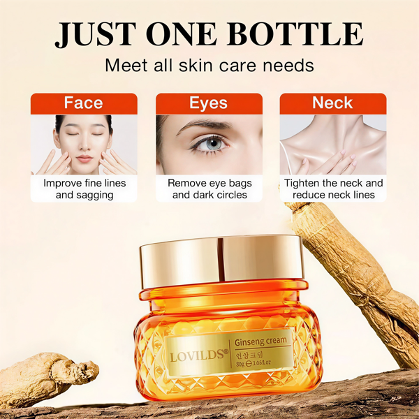 Premium Ginseng Cream: Firms, brightens, and smooths, delivering 10 times the anti-aging benefits. 30g.