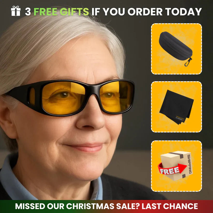NESLEMY-Fit Over Night Driving Glasses with GlareCut Technology